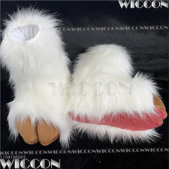 Furry Foot Cute Shoes Fursuit Kigurumi Cosplay Animal Beast Foot Multicolor Furred Costume Gift Holloween Roleplay Customized