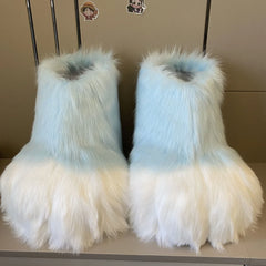 Doll Beast Shoes Furry Cosplay Claw Plush Shoes Comiket Kig Fursuit Kigurumi Cosplay Animal Feet Costume