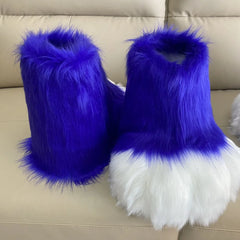 Doll Beast Shoes Furry Cosplay Claw Plush Shoes Comiket Kig Fursuit Kigurumi Cosplay Animal Feet Costume
