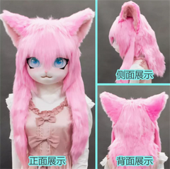 Headset Furry Kig Cosplay Mask Paw Head Base Comiket Furry Fursuit Kigurumi Animal Cat Rabbit Doll Beast Costume