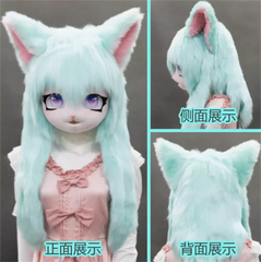 Headset Furry Kig Cosplay Mask Paw Head Base Comiket Furry Fursuit Kigurumi Animal Cat Rabbit Doll Beast Costume