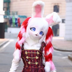 Headset Furry Kig Cosplay Mask Paw Head Base Comiket Furry Fursuit Kigurumi Animal Cat Rabbit Doll Beast Costume