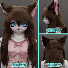 Headset Furry Kig Cosplay Mask Paw Head Base Comiket Furry Fursuit Kigurumi Animal Cat Rabbit Doll Beast Costume