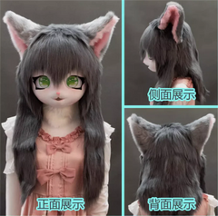 Headset Furry Kig Cosplay Mask Paw Head Base Comiket Furry Fursuit Kigurumi Animal Cat Rabbit Doll Beast Costume