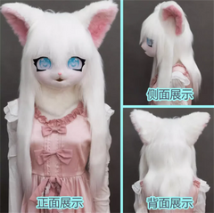 Headset Furry Kig Cosplay Mask Paw Head Base Comiket Furry Fursuit Kigurumi Animal Cat Rabbit Doll Beast Costume