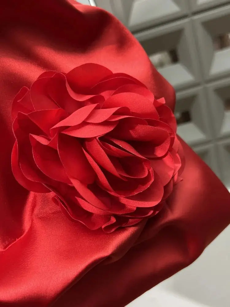 New Bubble Dress 3D Flower Tight Strapless Backless Luxury Sexy Cocktail Party Women's Clothing Evening Wedding Mini Dresses