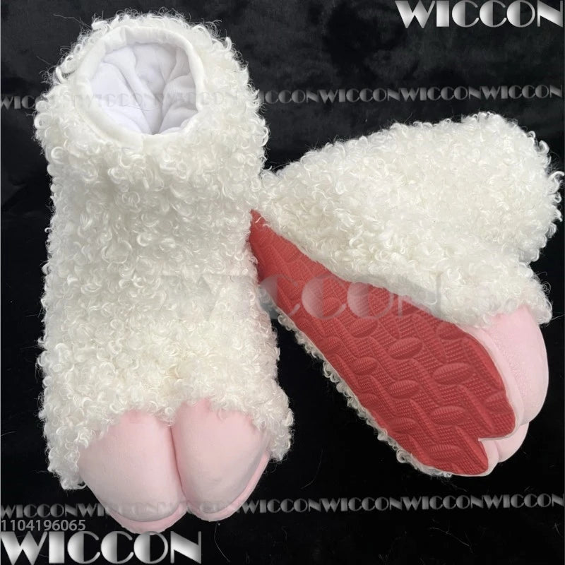 Furry Foot Cute Shoes Fursuit Kigurumi Cosplay Animal Beast Foot Multicolor Furred Costume Gift Holloween Roleplay Customized