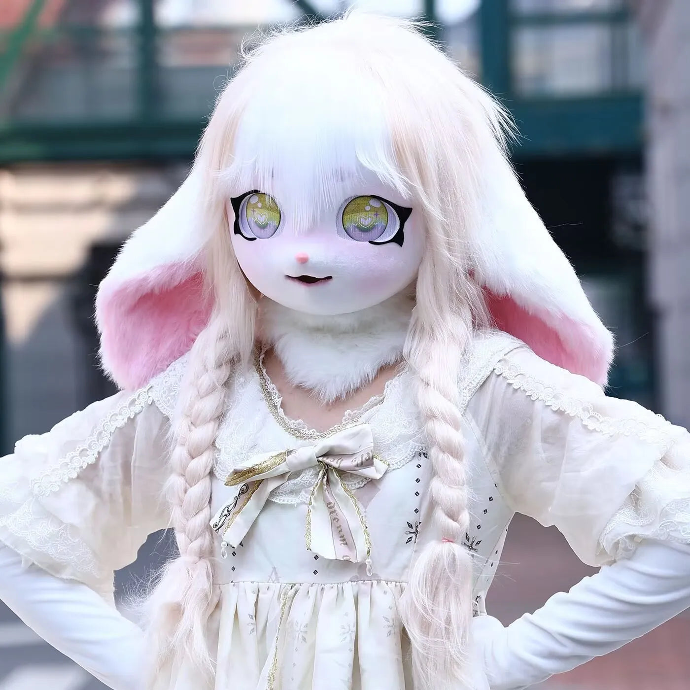 Headset Furry Kig Cosplay Mask Paw Head Base Comiket Furry Fursuit Kigurumi Animal Cat Rabbit Doll Beast Costume