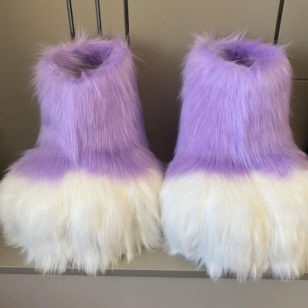 Doll Beast Shoes Furry Cosplay Claw Plush Shoes Comiket Kig Fursuit Kigurumi Cosplay Animal Feet Costume