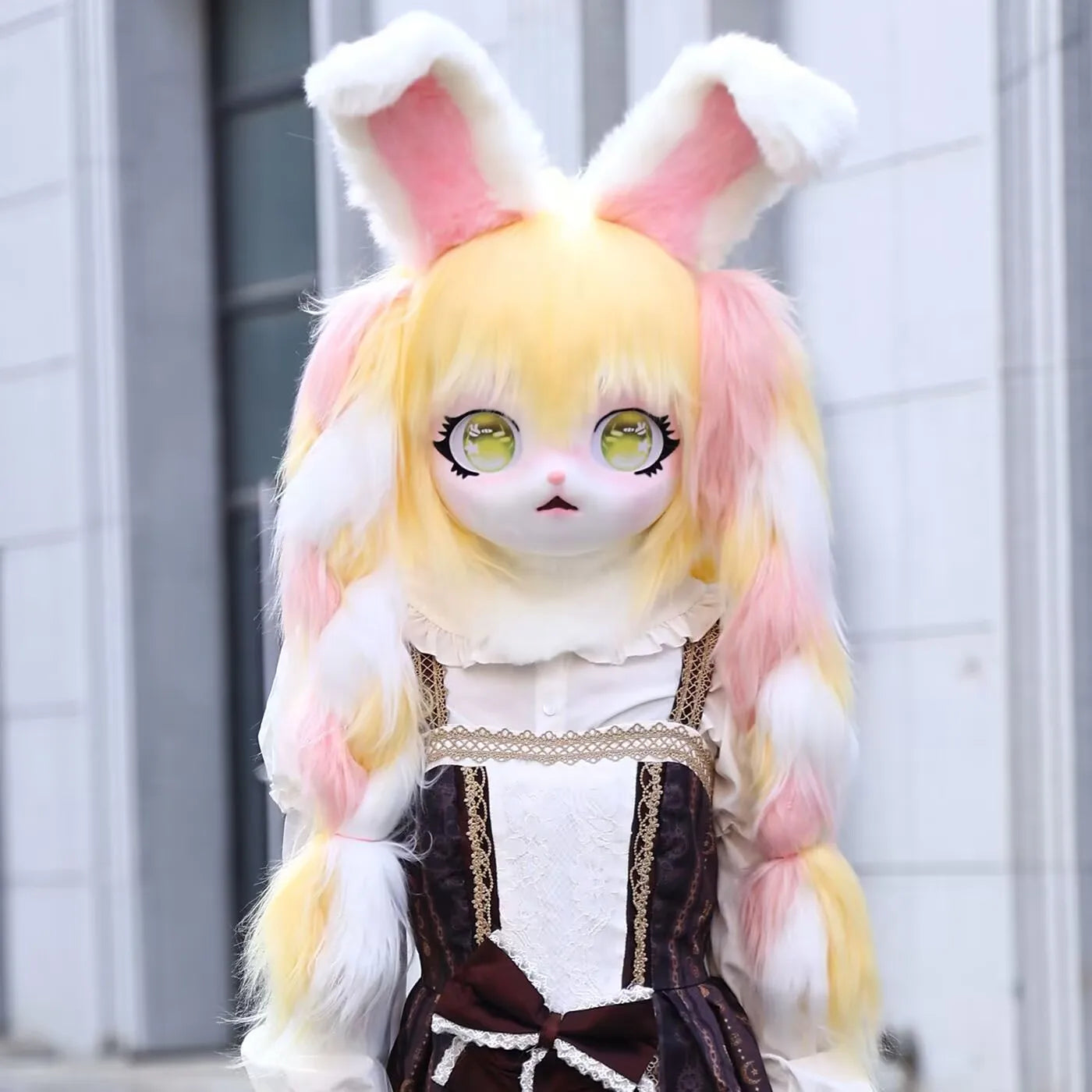 Headset Furry Kig Cosplay Mask Paw Head Base Comiket Furry Fursuit Kigurumi Animal Cat Rabbit Doll Beast Costume